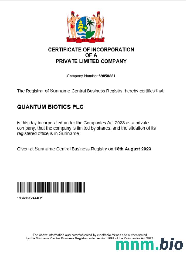Surinam business registration vcertyfikat Word i szablon PDF